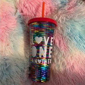 Rainbow Sequin Acrylic Tumbler 22 oz Double Walled Insulated BPA free * Cantini